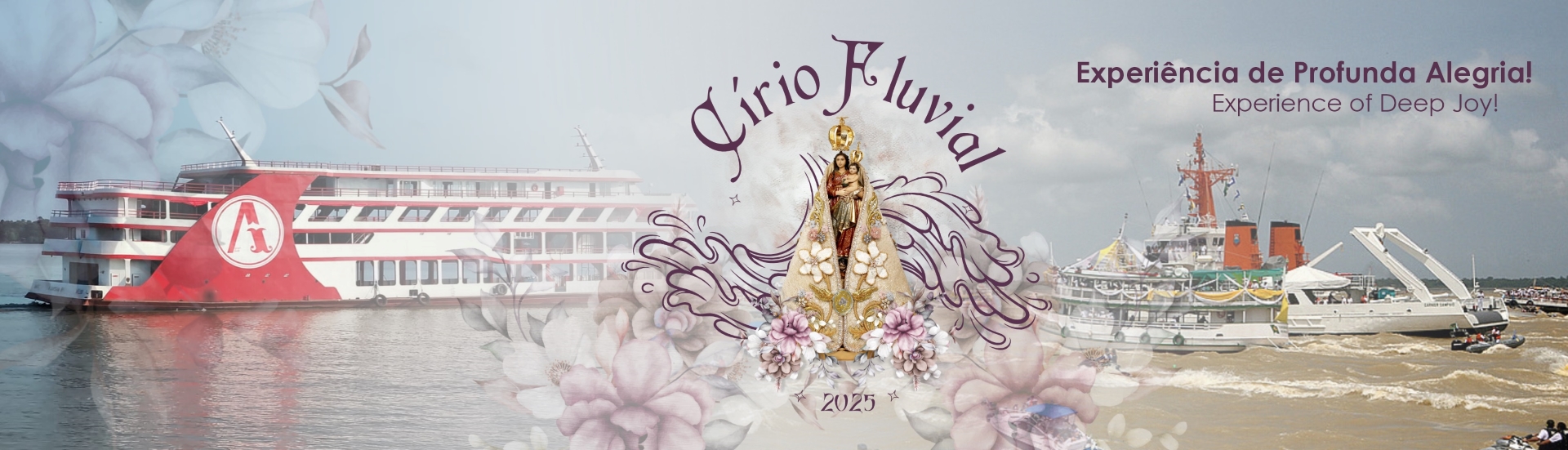 Embarcação do Círio Fluvial no Rio Guamá